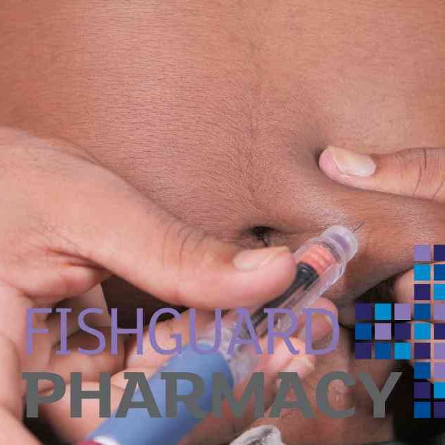 person using weight loss injection